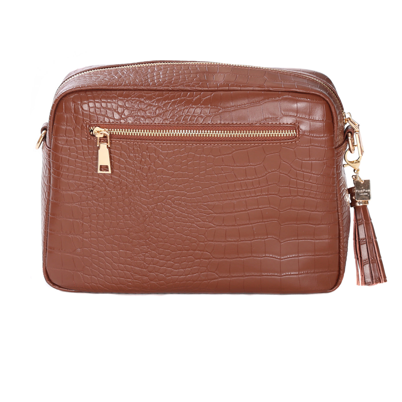 Pom Pom London City Plus Croc Bag Chestnut