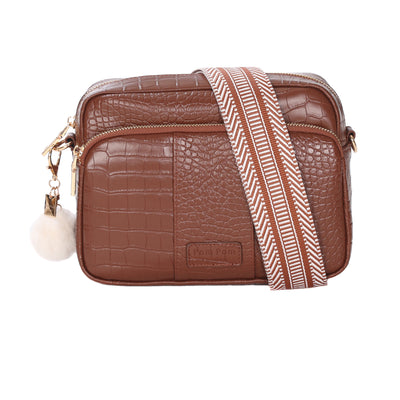 Mayfair Plus Bag Croc Chestnut & Accessories