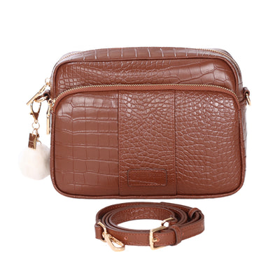 Mayfair Plus Bag Croc Chestnut & Accessories