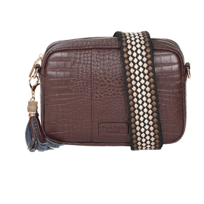 Pom Pom London City Croc Bag Chocolate