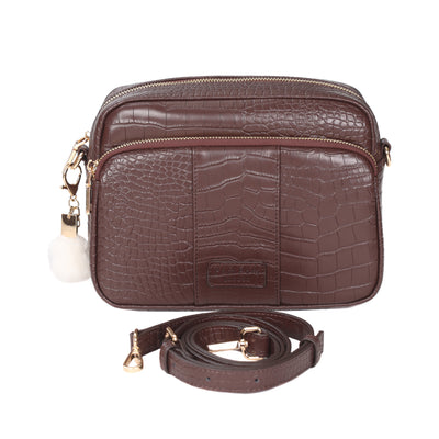 Mayfair Plus Bag Croc Chocolate & Accessories