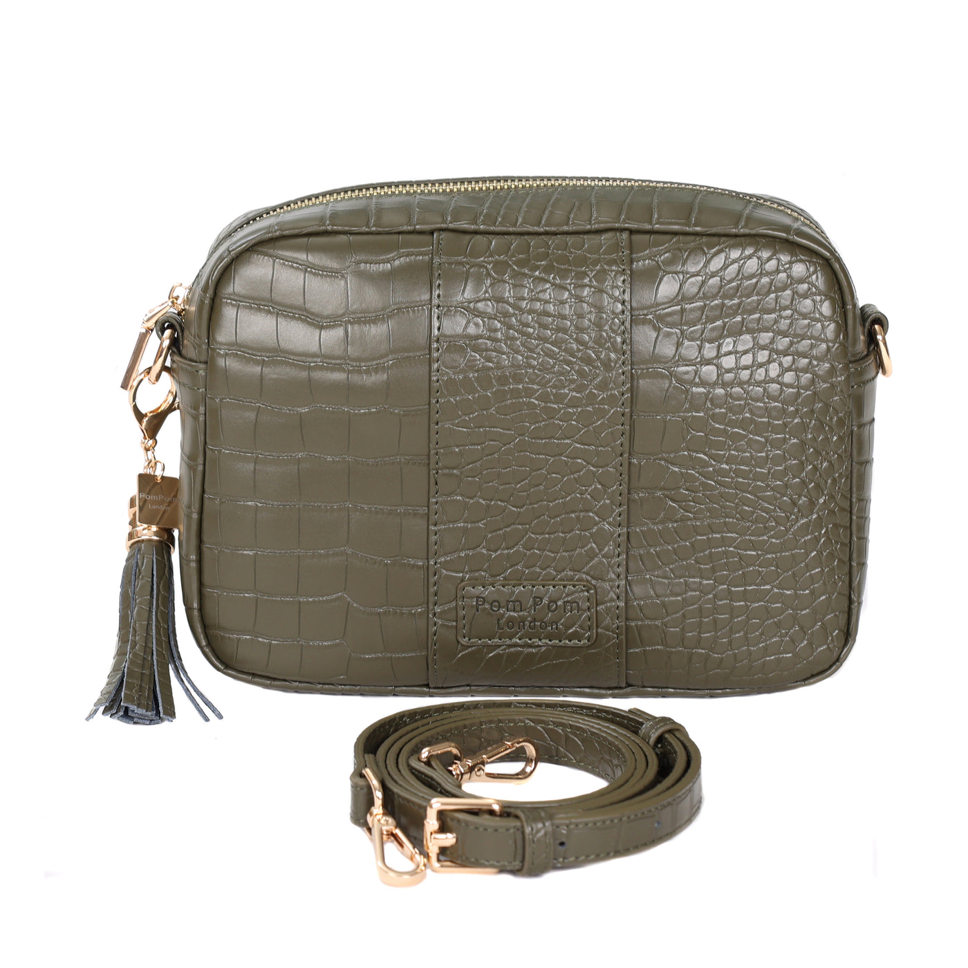 Pom Pom London City Croc Bag Olive Green