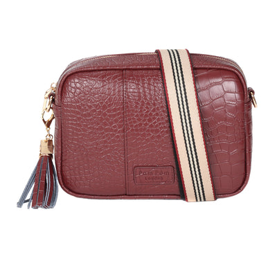 Pom Pom London City Croc Bag Wine