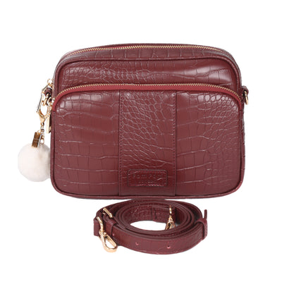 Mayfair Plus Bag Croc Wine & Accessories