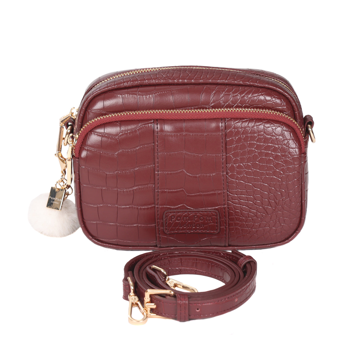 Mayfair Bag Croc Wine & Accessories