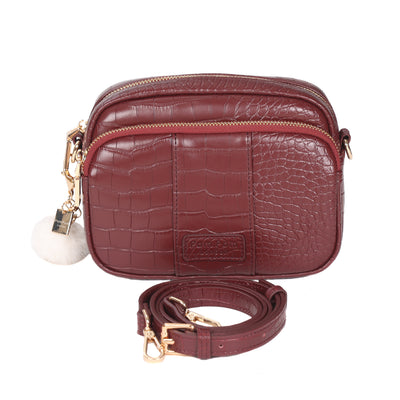 Mayfair Bag Croc Wine & Accessories