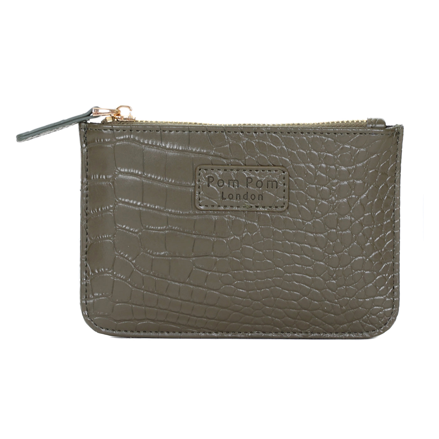 Chelsea Coin Purse Croc Olive Green