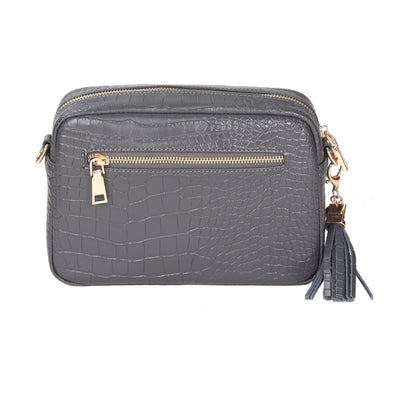 Pom Pom London City Croc Bag Slate Grey