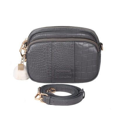 Mayfair Bag Croc Slate Grey & Accessories