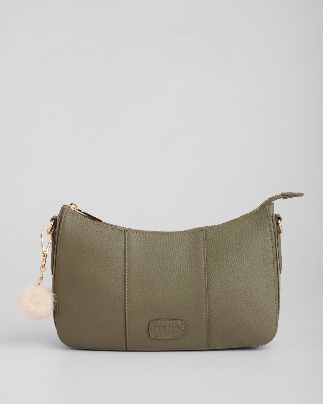 Pom Pom London Edgware Bag - Leather Crossbody bag in Sage Green