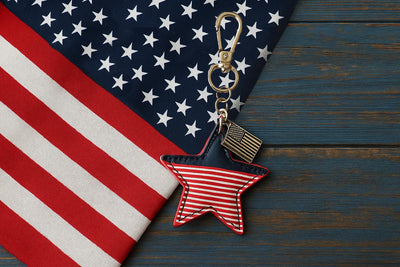 Flag Star Keyring-Pom Pom London