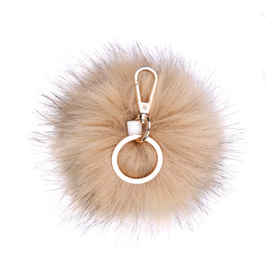 Large Pom Pom Keyring - Maple