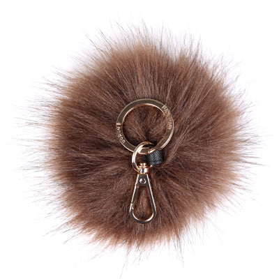 Large Pom Pom Keyring - Chocolate