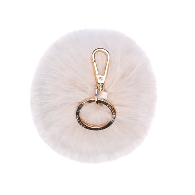 Large Pom Pom Keyring - Natural