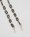 Strap Gold Chain Black Link