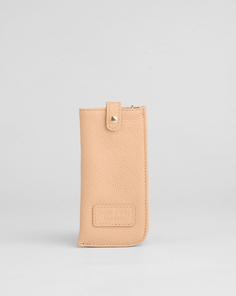 Grosvenor Glasses Case Almond Beige-Pom Pom London