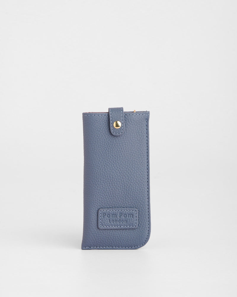 Grosvenor Glasses Case Slate Blue-Pom Pom London