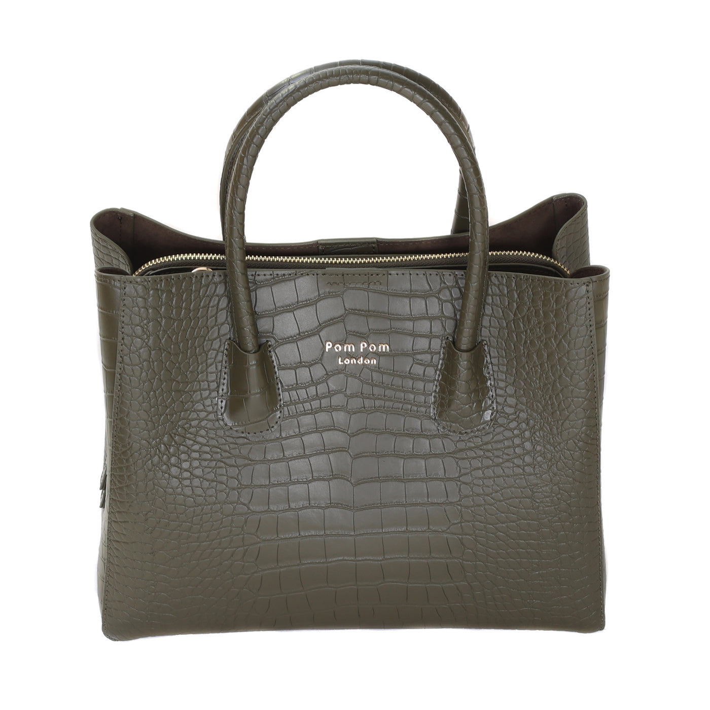 Harrow Croc Bag Olive Green