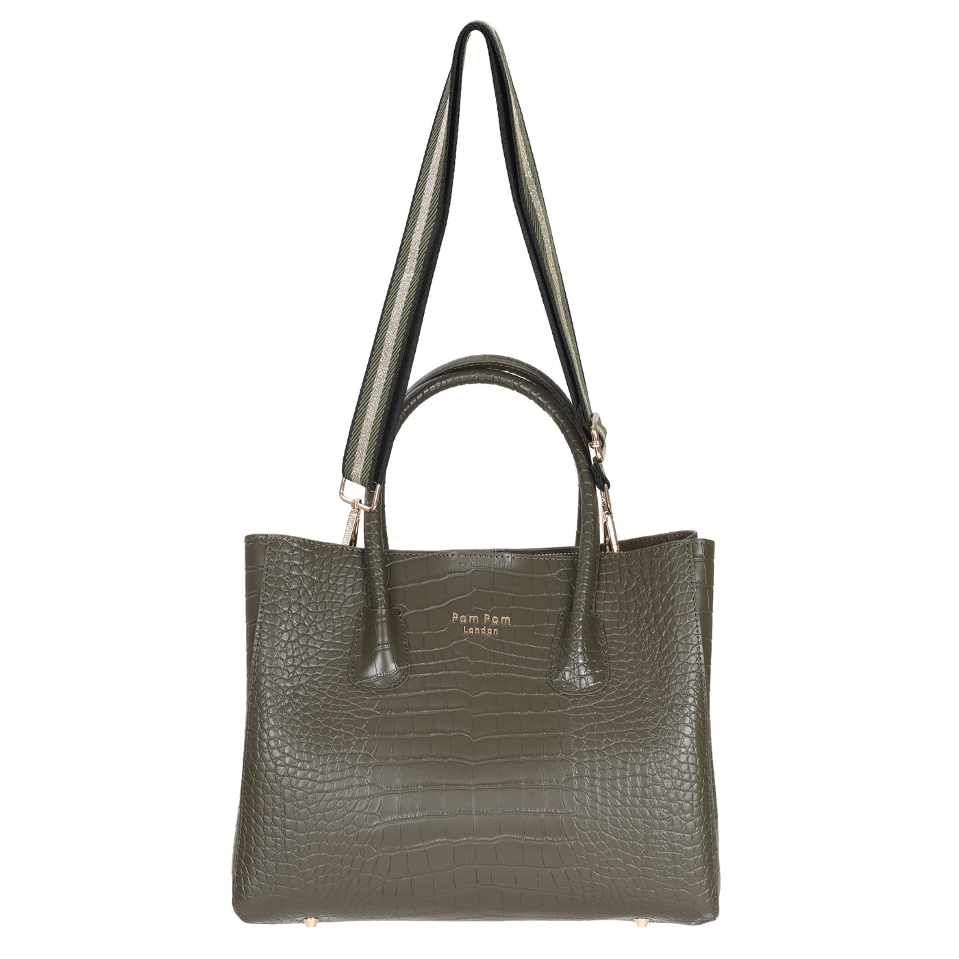 Harrow Croc Bag Olive Green