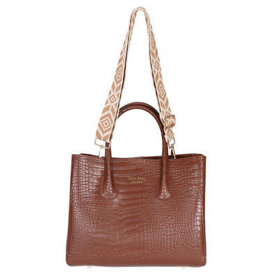 Harrow Croc Bag Chestnut