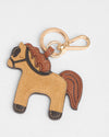 Pom Pom London Harvey Horse Keyring Brown