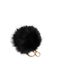Large Pom Pom Keyring - Black
