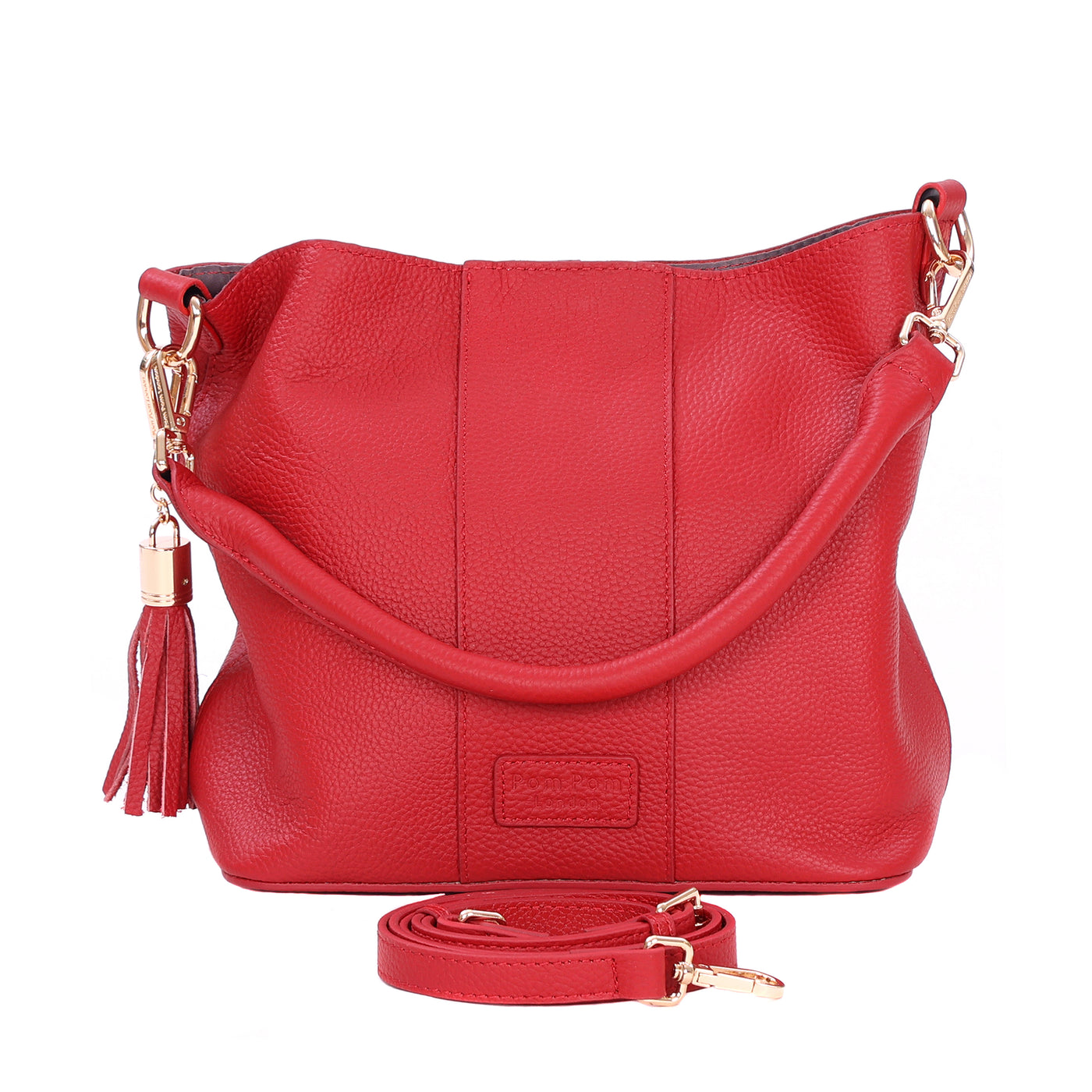 Lambeth Bag Crimson Red-Pom Pom London