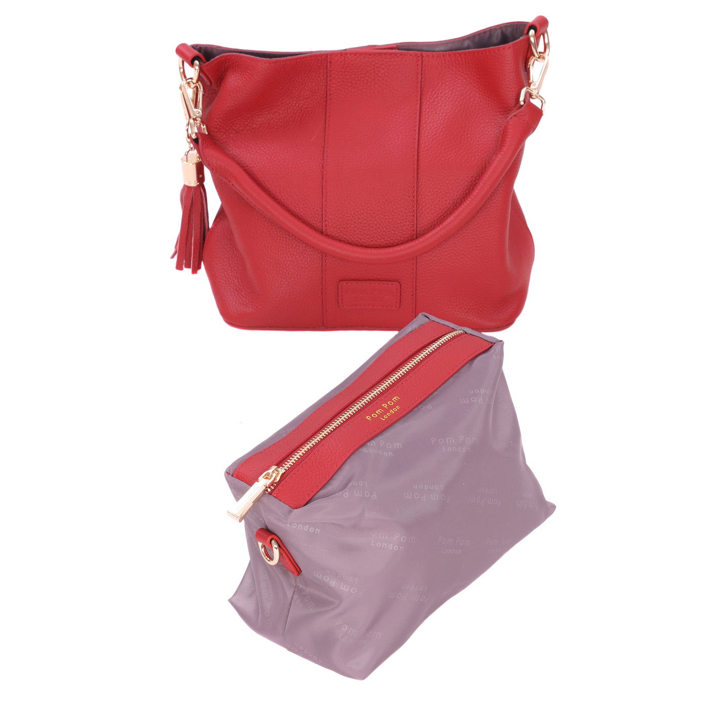 Lambeth Bag Crimson Red-Pom Pom London