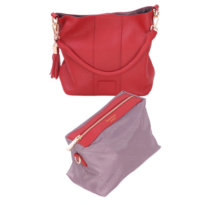 Lambeth Bag Crimson Red-Pom Pom London