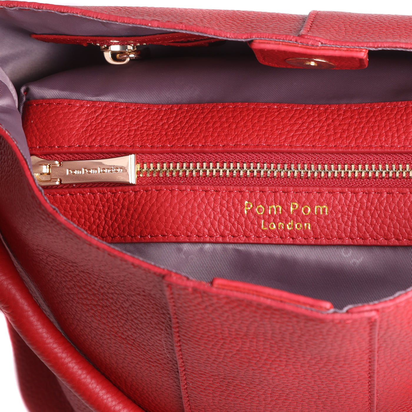 Lambeth Bag Crimson Red-Pom Pom London