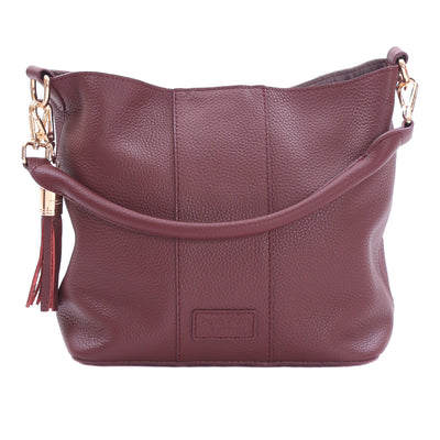 Lambeth Bag Deep Burgundy-Pom Pom London