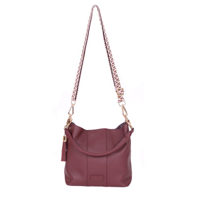Lambeth Bag Deep Burgundy-Pom Pom London