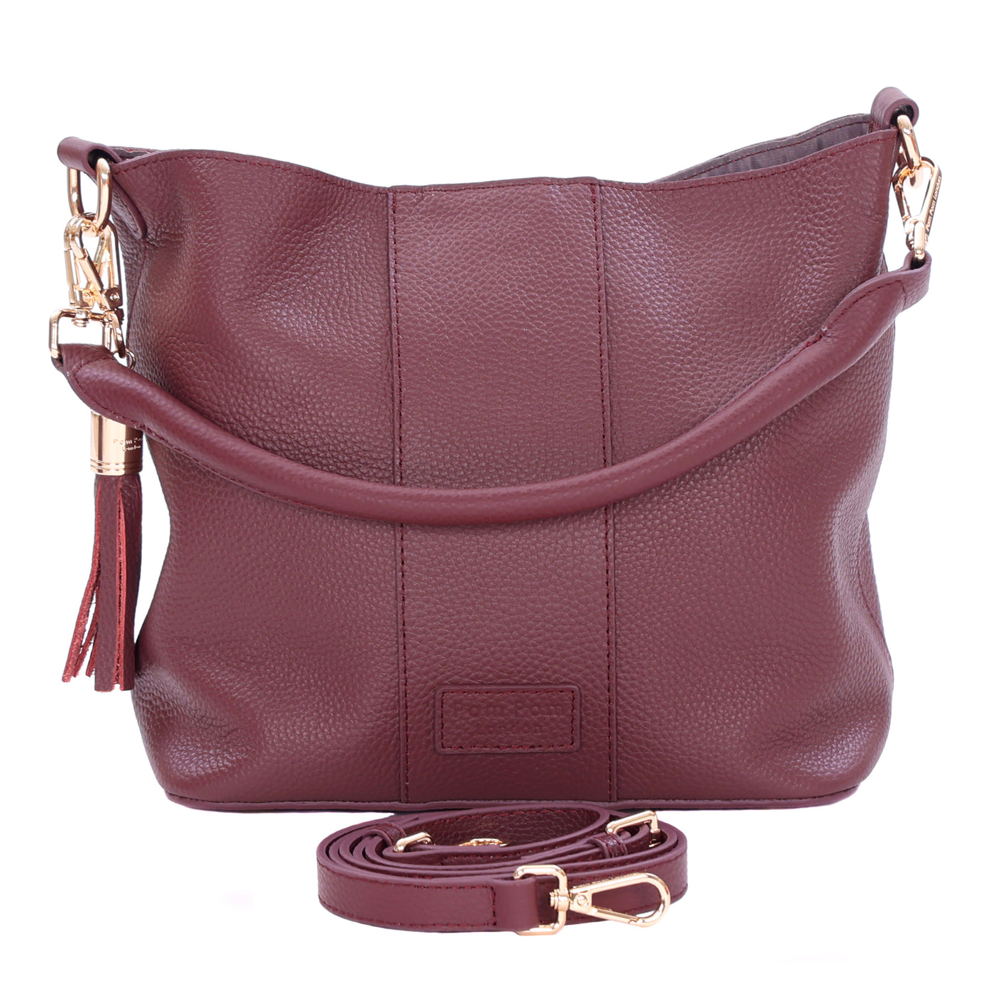 Lambeth Bag Deep Burgundy-Pom Pom London