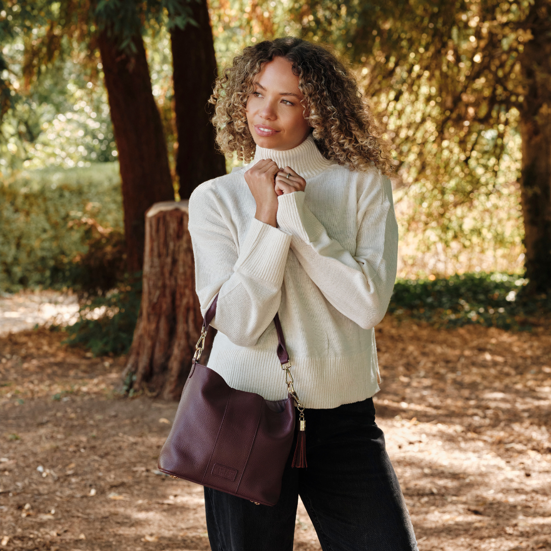 Lambeth Bag Deep Burgundy-Pom Pom London