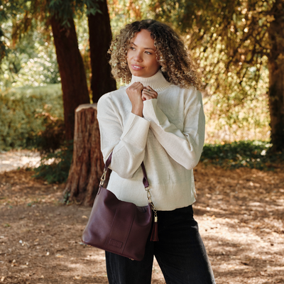 Lambeth Bag Deep Burgundy-Pom Pom London