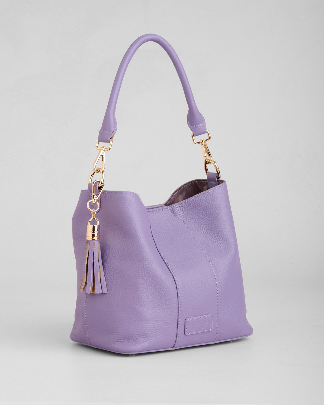 バッグ Lavender French Lavender Leather Bucket Bag | Pom Pom London