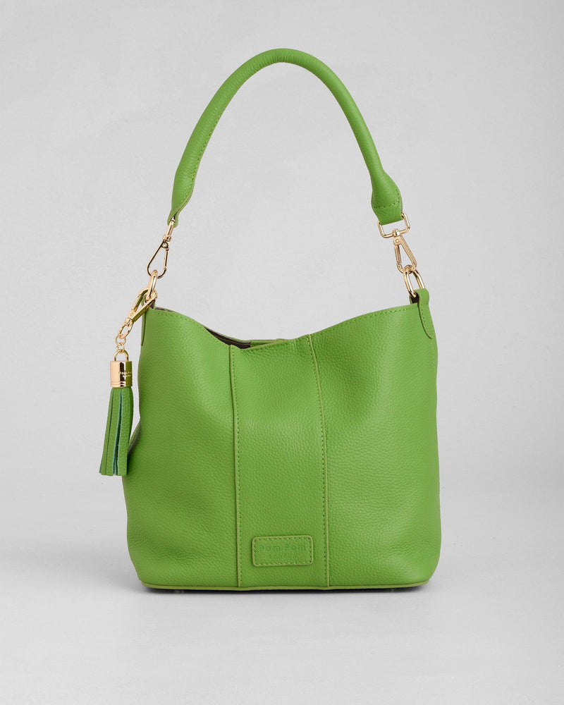 Frog Green Lambeth Bag - full-grain leather bag | Pom Pom London