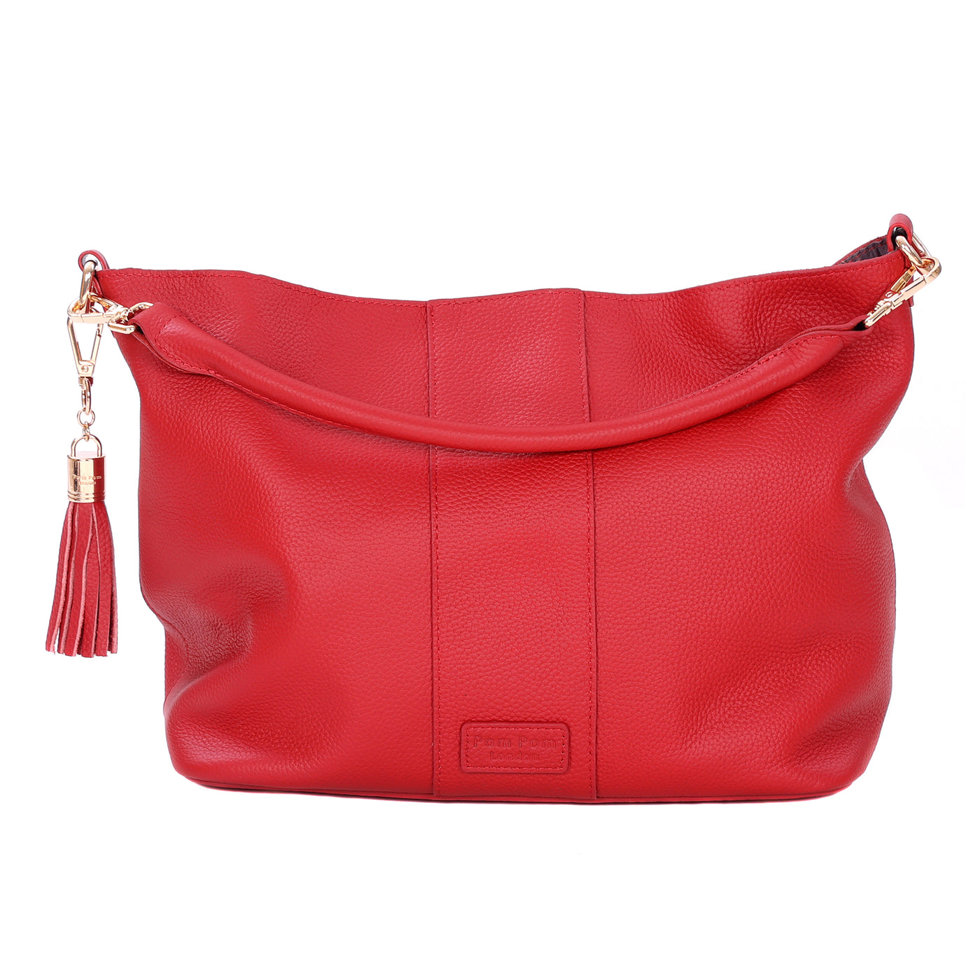 Lambeth Plus Bag Crimson Red-Pom Pom London
