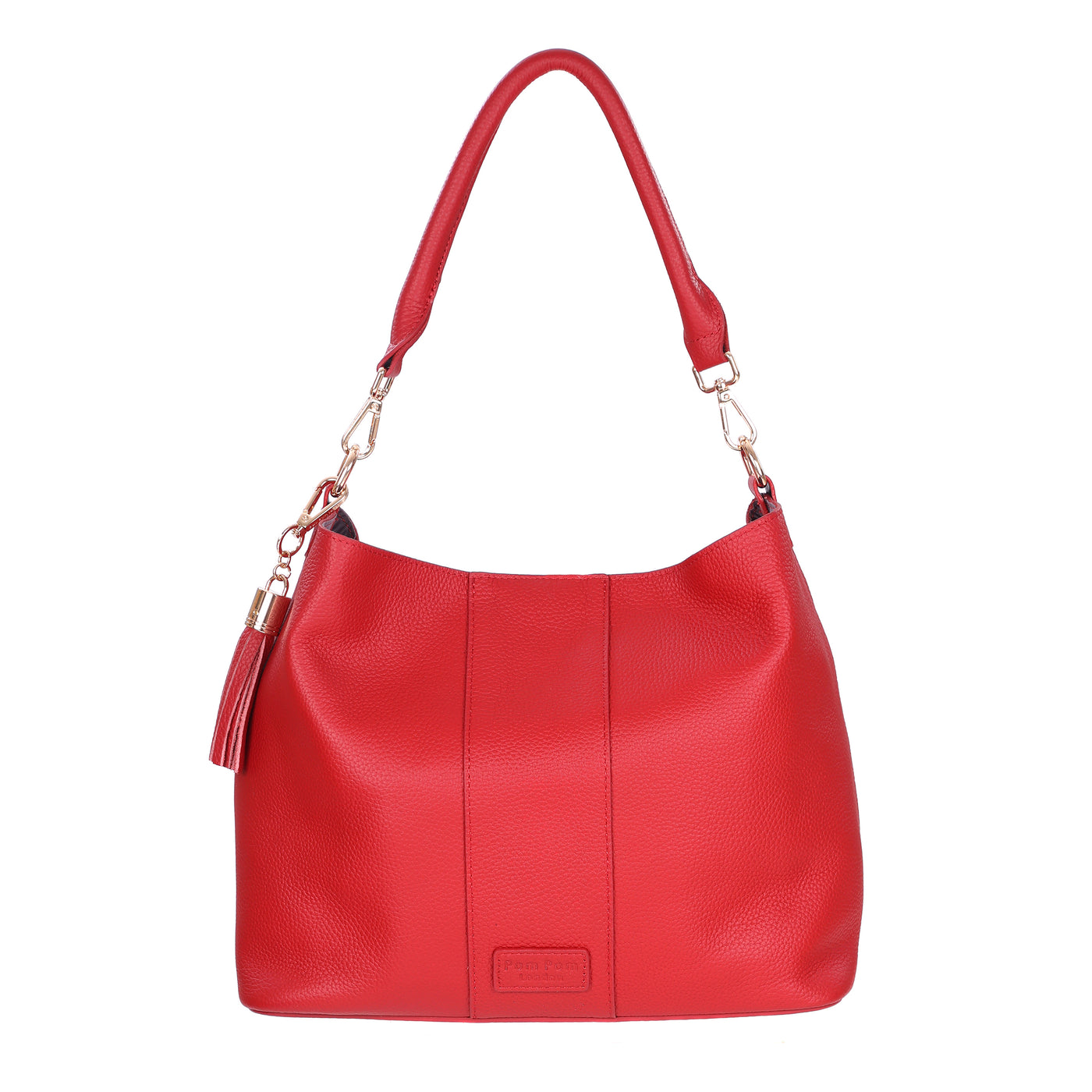 Lambeth Plus Bag Crimson Red-Pom Pom London