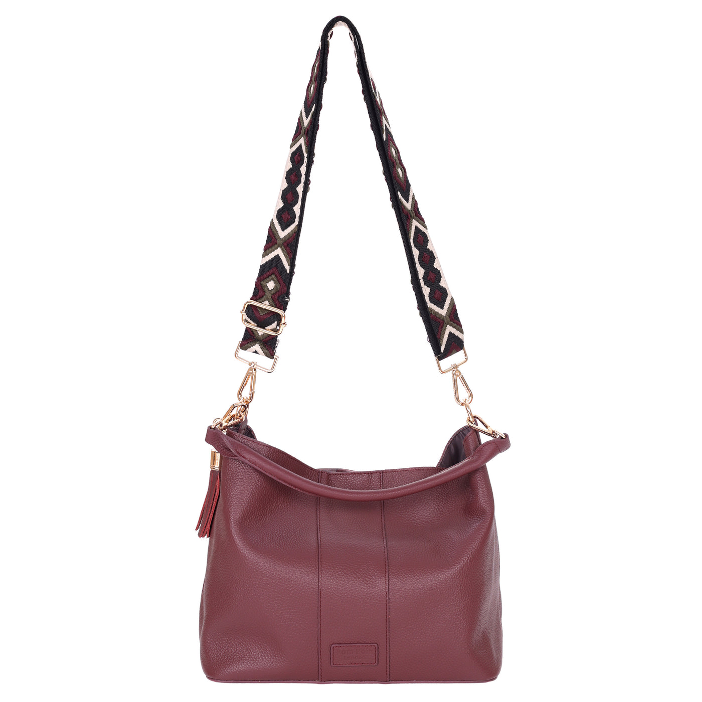Lambeth Plus Bag Deep Burgundy-Pom Pom London
