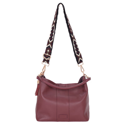 Lambeth Plus Bag Deep Burgundy-Pom Pom London