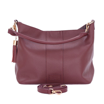 Lambeth Plus Bag Deep Burgundy-Pom Pom London