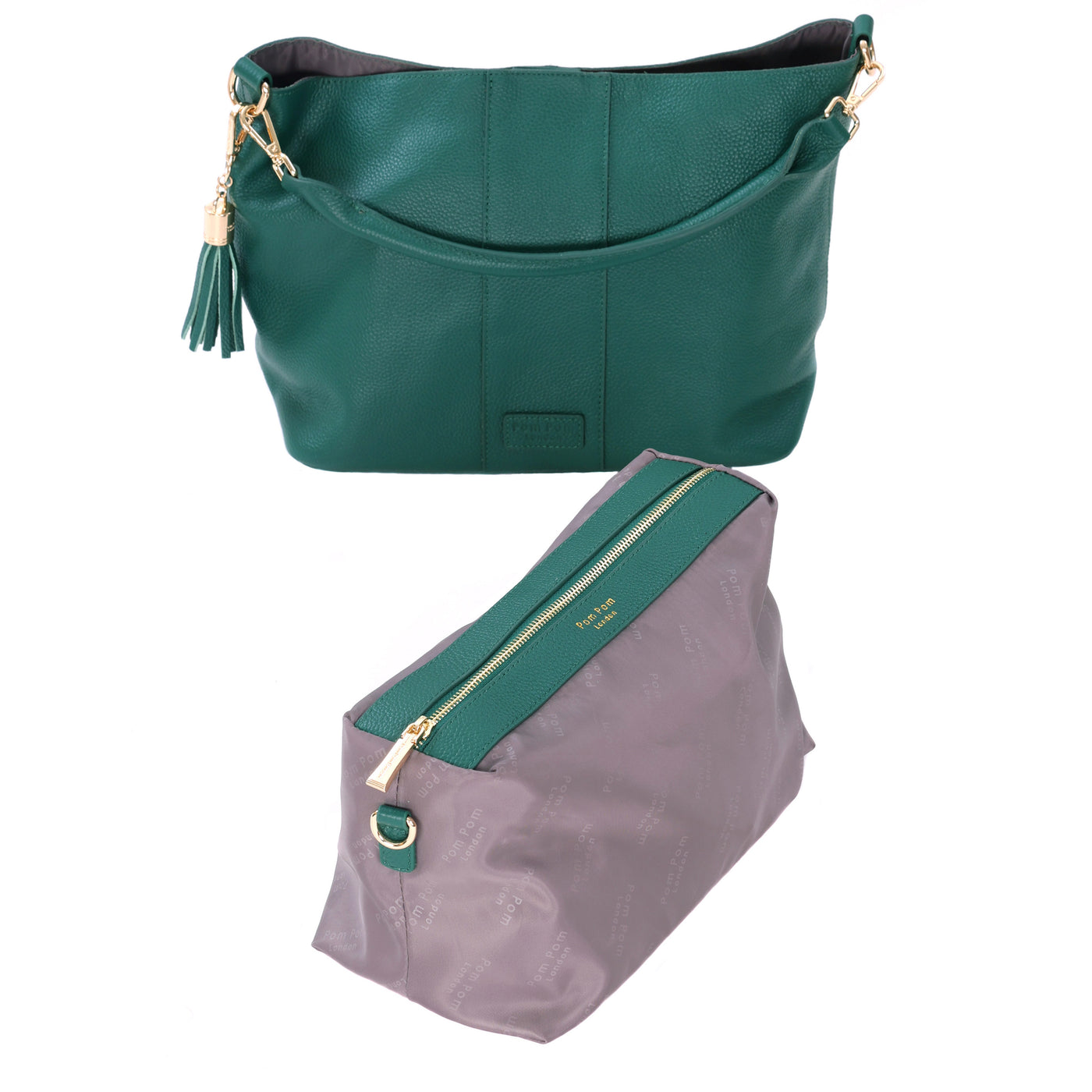 Lambeth Plus Bag Madeira Green-Pom Pom London