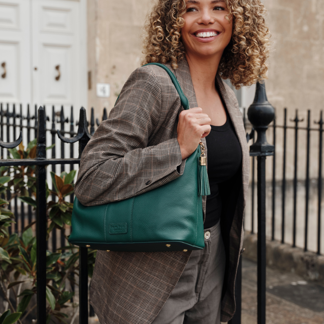 Lambeth Plus Bag Madeira Green-Pom Pom London