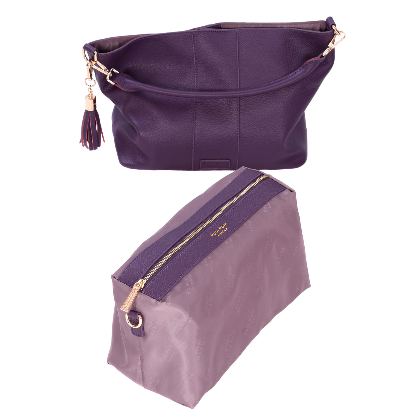 Lambeth Plus Bag Purple Nightshade-Pom Pom London