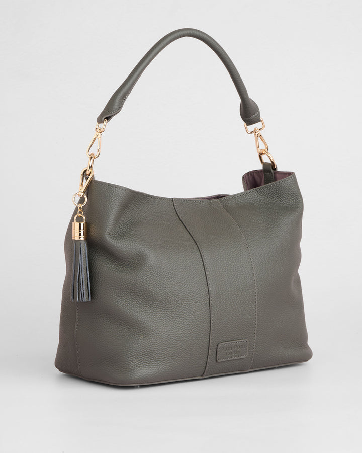 Lambeth Plus Bag Volcano Grey – Pom Pom London
