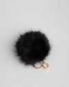 Large Pom Pom Keyring - Black