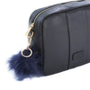 Large Pom Pom Keyring - Navy