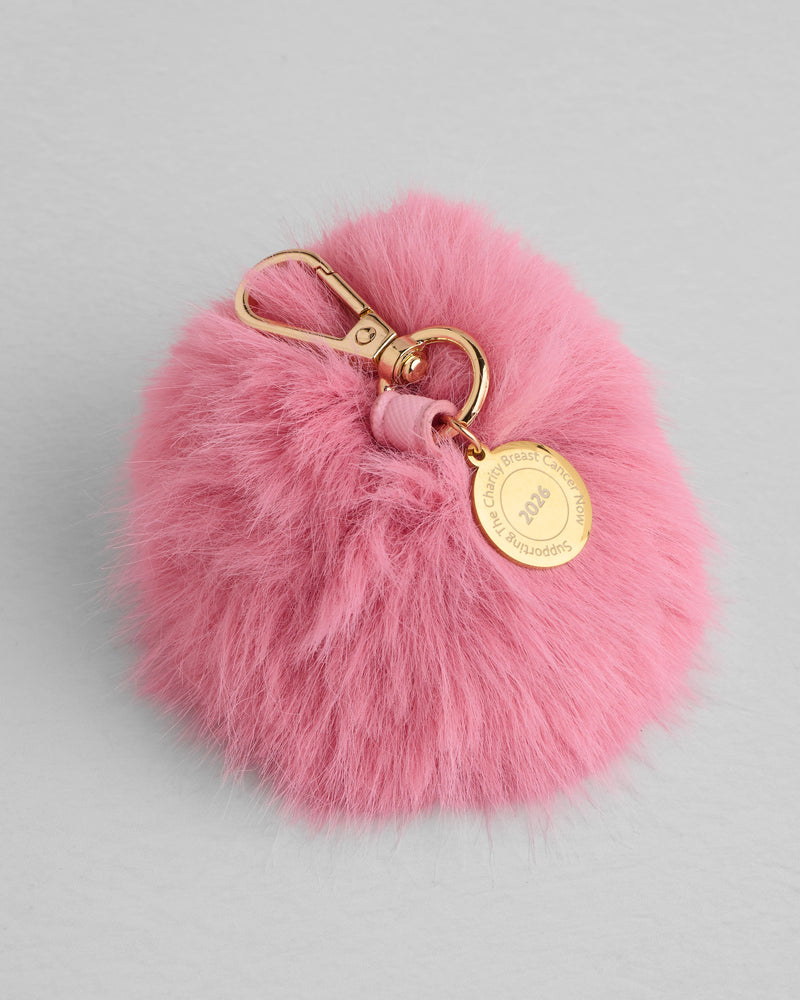 Large Pom Pom Keyring Pink-Pom Pom London