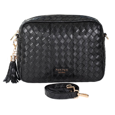 Pom Pom London City Plus Lattice Bag Black